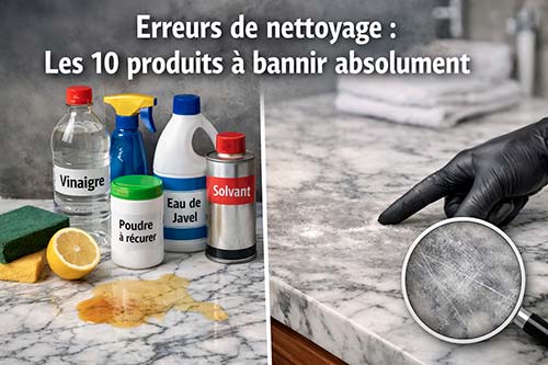 10 produits à bannir absolument sur le marbre